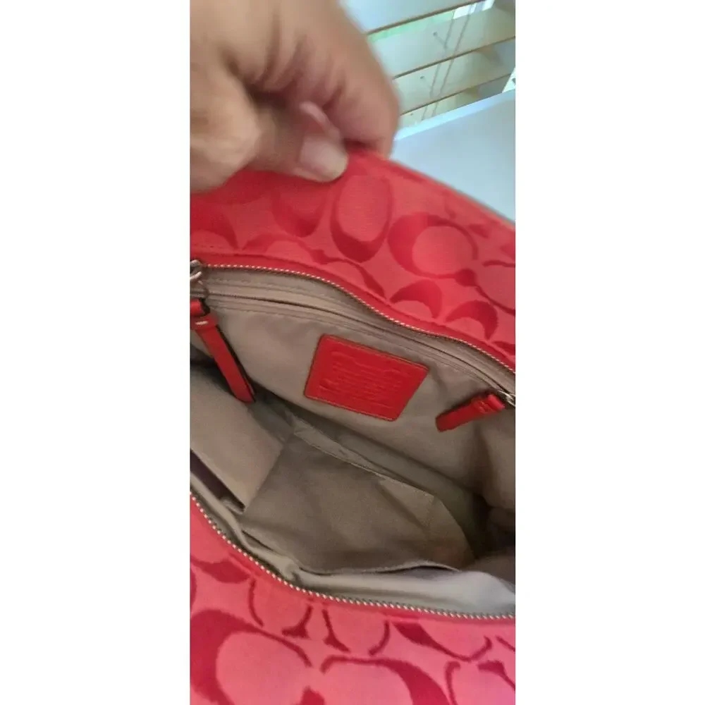 COACH Y2K Vintage Signature East West Gallery Shoulder Bag Vibrant Red